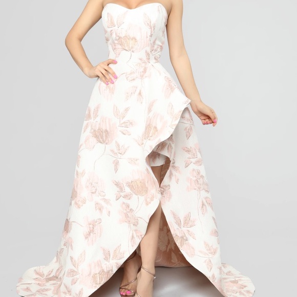 Living High Society Slit Gown - Pink - Picture 1 of 6